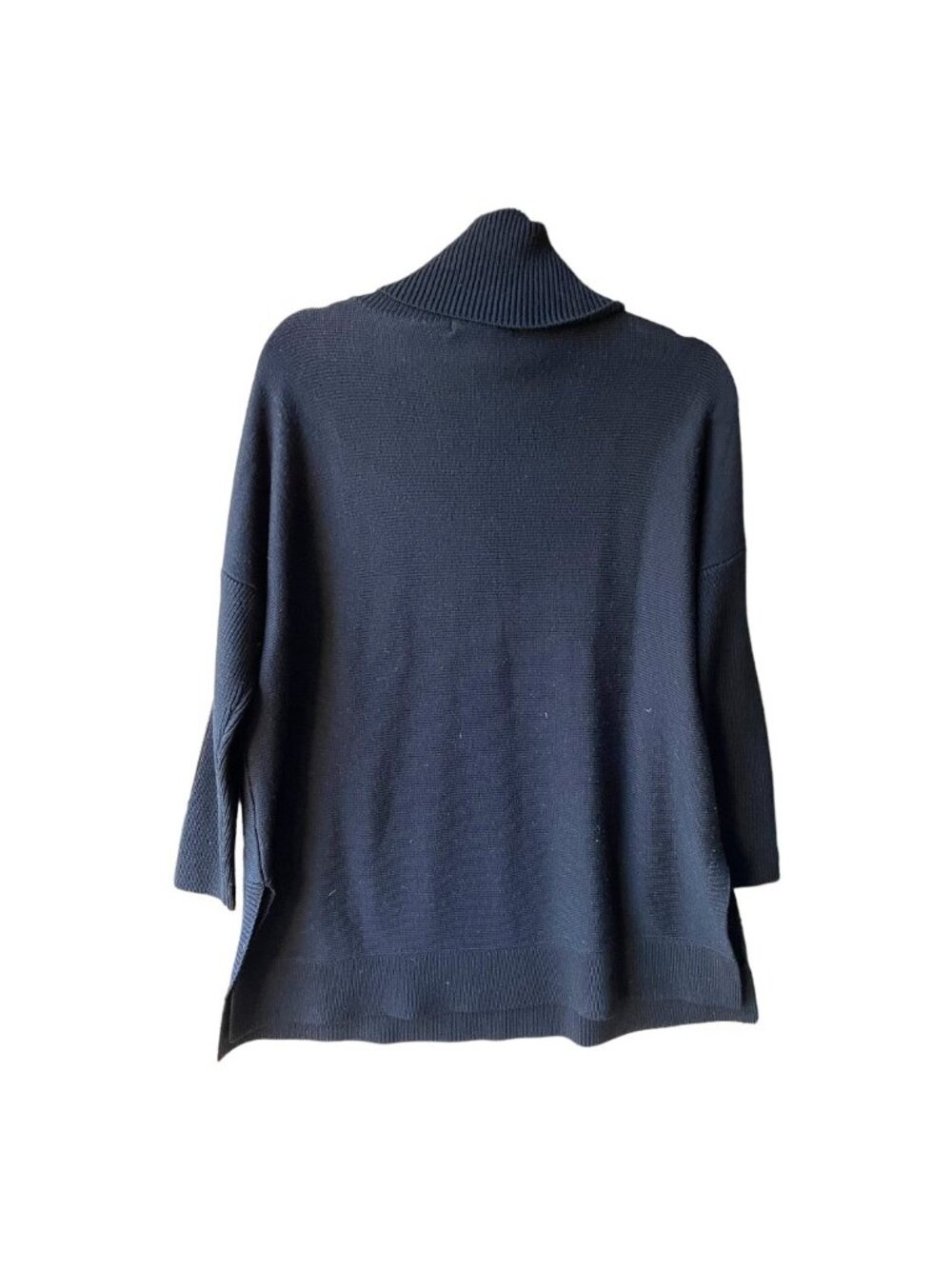 Boden Size M Black 100% Wool Long Sleeve Turtleneck Tunic Sweater - Picture 8 of 8